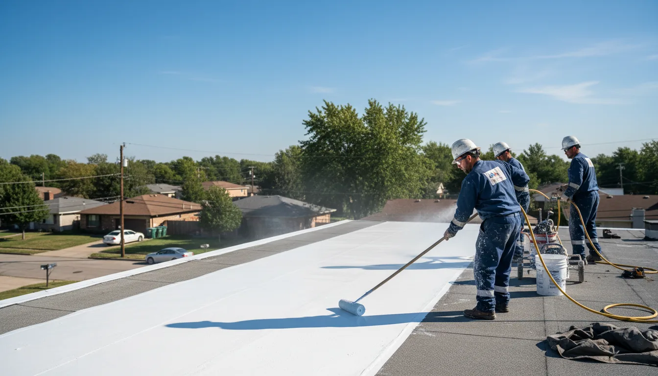Commercial roof coating in Chadwick, IL near me
